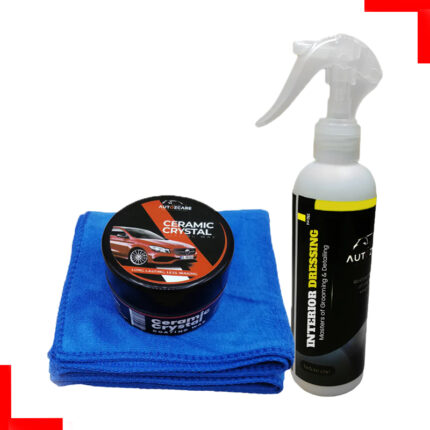Ceramic Crystal Coating Wax & Interior Dressing With Towel (Pack Of 3)
